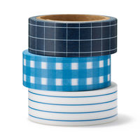 無印良品 マスキングテープ ３本組 青系 約幅１５ｍｍ×長さ６ｍ 1セット（1個（3本組）×2） 良品計画