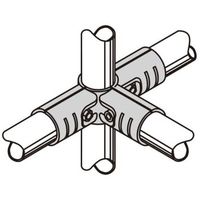 矢崎化工 yazaki イレクター φ42 メタルジョイント LJー3A ブラック 1個 564-7856（直送品）