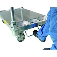 神戸車輌製作所 カンベ アルミ平床台車4輪プッシュロック キャスター200φ ALH1275-200-4P 1台 696-9246（直送品）