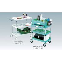 トラスコ中山 TRUSCO ツールワゴン ファルコンワゴン600X400 2段引出付 ゴム車輪 ヤンググリーン FAW-763X-YG 1台（直送品）