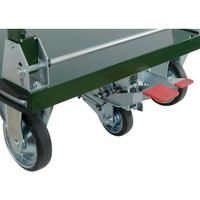 TRUSCO 鋼鉄製運搬車 折りたたみ式 900X600 φ150プレス車 前進アシスト機構付きストッパー仕様 PHO-2ASST 1台（直送品）