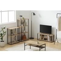 アイリスオーヤマ スチールポールラック AVボードSPRー900AVナチュラル/ブラック SPR-900AV-NB 1台（直送品）