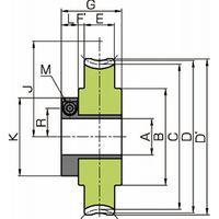 小原歯車工業 ウォームギヤ ウォームホイール AGF [Eシリーズ] AGF2.5ー60R1E25 1個（直送品）