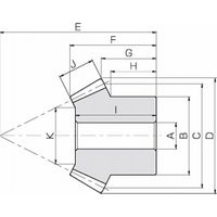 小原歯車工業 かさ歯車 かさ歯車(焼入プラス) SBーH・SBYーH SB2.5ー1545H 1個（直送品）