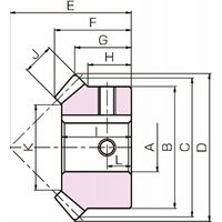 小原歯車工業 マイタ スパイラルマイタ SMS [Jシリーズ] SMS6ー20LJ45 1個（直送品）