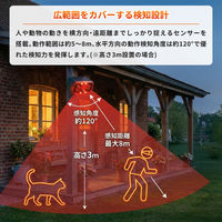 高感度赤外線搭載ソーラーアラーム 4個セット 防犯アラーム 人感センサー ソーラー 防獣 防犯 害獣撃退器 SSA02 EVERSAFE（直送品）