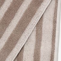 今治産ハンドタオル（ボーダー） グレージュ 1セット（1枚×10） LAKOLE/ラコレ