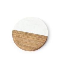 バイカラーコースター ホワイト 1セット（1個×6） LAKOLE/ラコレ