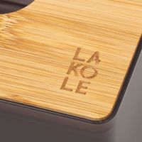バンブー蓋ティッシュケース チャコール 1セット（1個×6） LAKOLE/ラコレ
