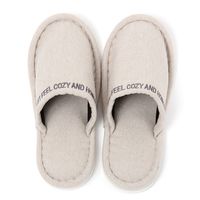 刺繍ロゴスリッパ アイボリー 1セット（1足×6） LAKOLE/ラコレ