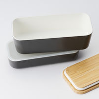 竹蓋の弁当箱 スリム2段型 墨 AKOMEYA TOKYO/アコメヤ