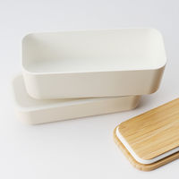 竹蓋の弁当箱 スリム2段型 生成 AKOMEYA TOKYO/アコメヤ