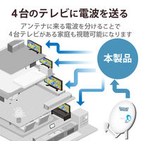 DXアンテナ 屋外用 分配器 【2K 4K 8K 対応】 4分配 1端子通電 F型端子 4DCS 1個（直送品）