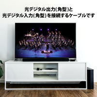 光ケーブル オーディオケーブル 【サウンドバー/TVスピーカー/テレビ】 1.5m ブラック DH-OPT15BK エレコム 1個（直送品）