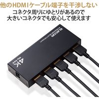 HDMI切替器(4ポート) PC マルチディスプレイ ミラーリング 専用リモコン付き DH-SW4KP41BK エレコム 1個