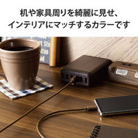 USBケーブル USB A to USB C インテリアカラー RoHS ダークブラウン MPA-ACI10DB エレコム 1個