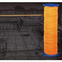 シンワ測定 シンワ ゴム水糸 リール巻 3mm 30m 蛍光オレンジ 79031 1個