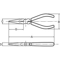 3.peaks ラジオペンチバネ付 RP-125G-S 1個 スリーピークス技研（直送品）