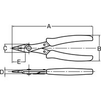 3.peaks ラウンドノーズプライヤー SP-27 1個 スリーピークス技研（直送品）