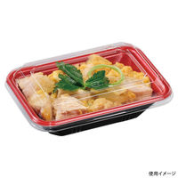 エフピコ どんぶり容器 MFP角丼-16-11 本体 M赤黒 4M016111 1袋(50個)（直送品）