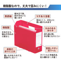 プラス 年組氏名スクールPPボックスファイルA4ーEレッド 79893 1冊（直送品）