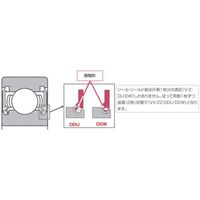 日本精工 NSK 深溝玉軸受 接触ゴムシール型 内径30mm 6906DDU 1個 718-7295（直送品）