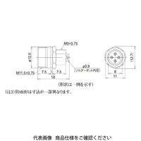ヒロセ電機 小型電子機器用丸形コネクタ レセプタクル(ナット締め方式) SR30ー10Rー4S(71) 1個（直送品）