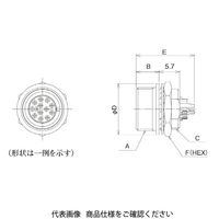 高性能 小型丸形コネクタ HR10Aー〔 〕 T タイプ(ねじカップリングタイプ) レセプタクル(はんだタイプ) HR10Aー10WTRー1（直送品）