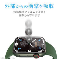 アップルウォッチ シーズン7 フィルム 指紋防止 衝撃吸収 高透明 AW-21AFLAFPRG エレコム 1個（直送品）