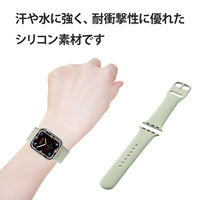 アップルウォッチ バンド シリコン 41/40/38mm アイボリー AW-41BDSCGIV エレコム 1個