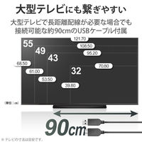 HDD 外付け 4TB ポータブル 2.5インチ テレビ USB接続 ブラック ELP-PTV040UBK エレコム 1個（直送品）