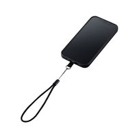 スマホアクセサリ 外付ストラップホール ハンドストラップ ブラック P-STHHANBK エレコム 1個