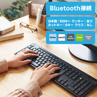 ワイヤレスキーボード Bluetooth フルサイズ 静音 抗菌  ブラック TK-FFBM03SKBK エレコム 1個（直送品）