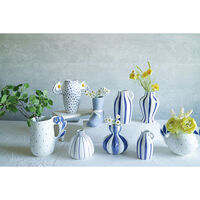 グローバルアロー 花瓶 welms Blue Stripe ハンドル ベース 551201 1個（直送品）