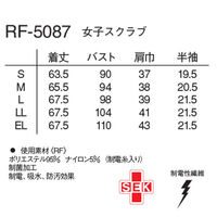 ナガイレーベン 女子スクラブ ネイビー+ピンク S RF-5087 1枚（直送品）