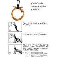 RIP-TIE(リップタイ) ケーブルキャリアー(三角カラビナ:黒)25.4mmX152.4mm 黒 J-B6-T02-BK 1袋(2本)