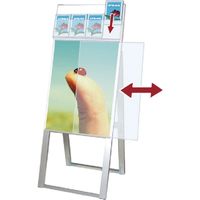 常磐精工 ブラックパンフレットケーススタンド看板 両面 ポスター上 B2 BPCSKUーB2R 077161 1台（直送品）