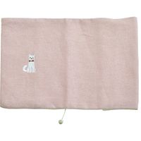 TTC 布のブックカバー 白ネコ 桃 SBC016-03 1個