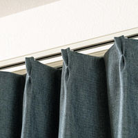 ユニベール サーク 遮光カーテン レースカーテン セット 1000×2000mm  ネイビー 1セット(4枚入)（直送品）