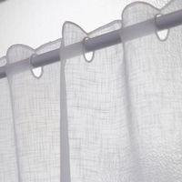 ユニベール リズ2 カフェカーテン 1050×450mm  ブルー 1枚（直送品）