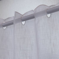 ユニベール リズ2 カフェカーテン 1050×650mm  グリーン 1枚（直送品）