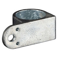 グリーンクロス 単管用ジョイント金具 Kタイプ シングル羽根付き 板留 KW-1SB 1個（直送品）