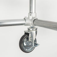 グリーンクロス 単管用ジョイント金具 Sタイプ 大キャスター付き コーナー型 S-14-3Y-150 1個（直送品）