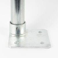 グリーンクロス 単管用ジョイント金具 Zタイプ 重量用スクエア型ベース 偏心中央 Z-15-1CB 1個（直送品）