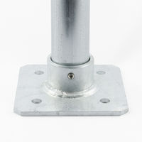 グリーンクロス 単管用ジョイント金具 Zタイプ 重量用スクエア型ベース 中央 Z-15-1B 1個（直送品）