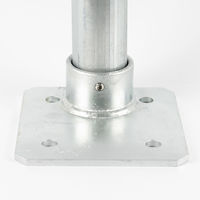 グリーンクロス 単管用ジョイント金具 Zタイプ 重量用スクエア型ベース コーナー Z-15-1MB 1個（直送品）