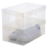 LIV PLUS ベストコ シューズボックス フルオープン メンズ 2個 クリア ゼーエン ND-2802 1個（直送品）