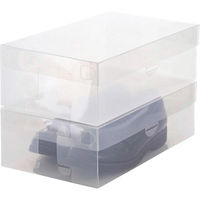 LIV PLUS ベストコ シューズボックス フルオープン レディース 4個 クリア ゼーエン ND-2811 1個（直送品）