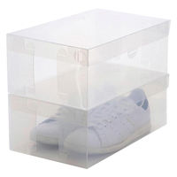 LIV PLUS ベストコ シューズボックス フルオープン メンズ 4個 クリア ゼーエン ND-2812 1個（直送品）