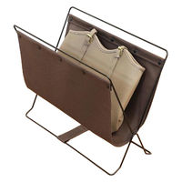 LIV PLUS ベストコ 荷物置き ハンモック型 折りたたみ 収納 ブラウン フロアーラック ND-3591 1個（直送品）